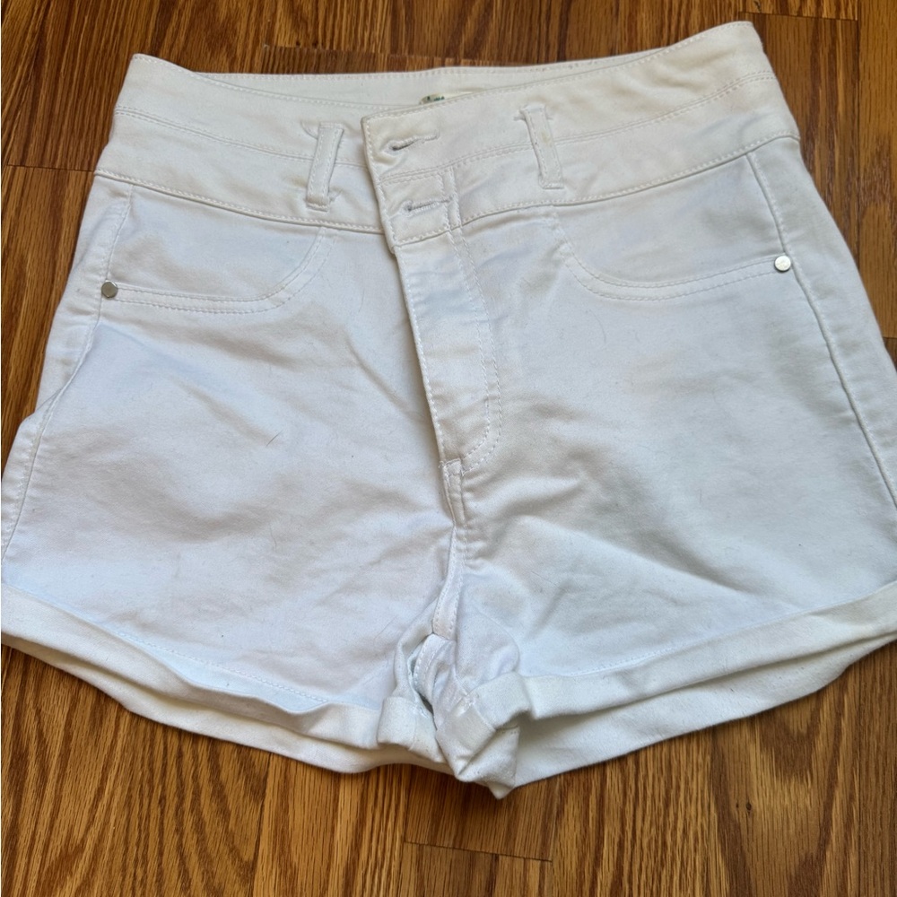 White Jean Shorts Size 7